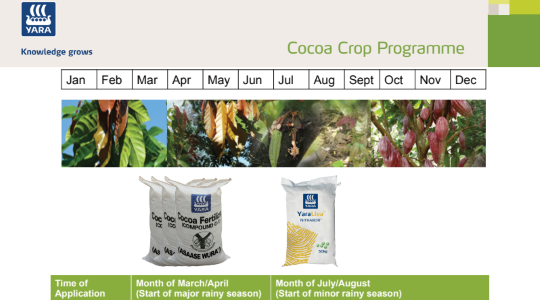 Cocoa Fertilizer Program